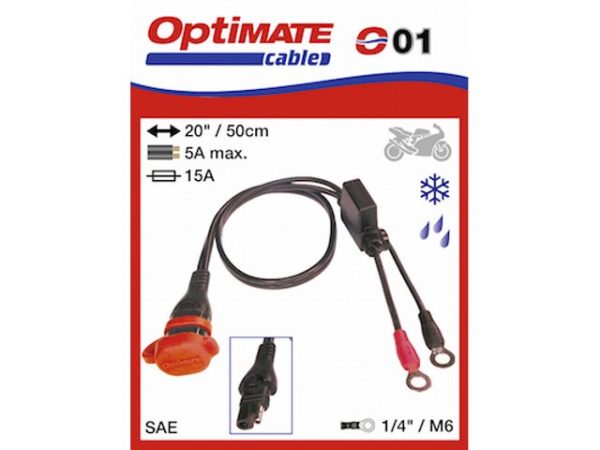 O01 Vízvédett töltőkábel csatlakozó akkumulátorhoz (M6, 5A) 4