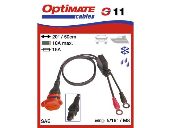 O11 Vízvédett töltőkábel csatlakozó akkumulátorhoz (M8, 10A) 3