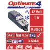 OptiMATE 4 Dual Program automata akkumulátortöltő (12V, 1A, 3-50Ah, 9 töltési fázis) 4