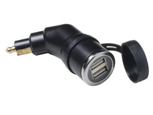Adapter 2 USB aljzat - DIN dugó (2A, vízvédett)