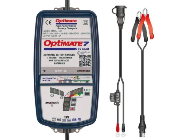TecMATE OptiMATE 7 Ampmatic automata akkumulátortöltő (12V, 10A, 3-240Ah, 9 töltési fázis) 3
