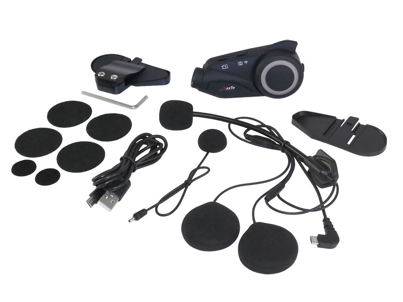 MaxTo M3 bukósisak kommunikáció és FHD menetkamera (Bluetooth, 6fő, 1000m, 1920x1080, 60fps) 2