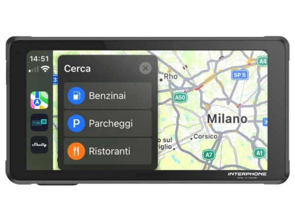 Interphone RIDESYNC motorkerékpár Infotainment rendszer (Apple CarPlay, Android Auto) 3