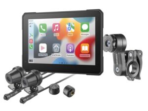 Interphone RIDESYNC 70 motorkerékpár multimédia (Apple CarPlay, Android Auto, 7" kijelző, első kamera, hátsó kamera, TPMS)